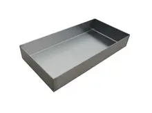 Omcan - 6" x 30" x 2" Stainless Steel Rectangular Deep Dish Tapered Pan - 43471