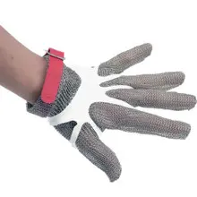 Omcan - Medium Mesh Glove w/ Red Silicone Strap - 44351