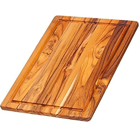 Pro Teak - Rectangular Cutting Board with Juice Canal 16" x 11"