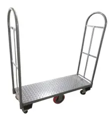 Omcan - 16" x 60" Heavy Duty U-Boat Steel Utility Cart - 48856