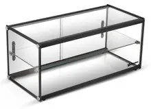 Omcan - 33" Countertop Display Case w/ Square Front Glass & 2 Tiers - 48859