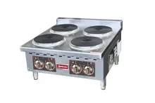 Omcan - 4-Burner Countertop Electric Hot Plate - 49266
