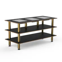 Mogogo - Modular 71" x 29.5" x 35" Marble Black / Brushed Brass Triple Warming Unit - MGCMLD07MBXF
