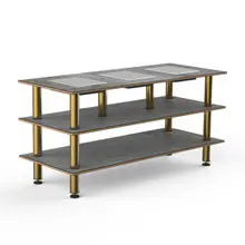 Mogogo - Modular 71" x 29.5" x 35" Grey Slate / Brushed Brass Triple Warming Unit - MGCMLD07GBXF