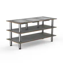 Mogogo - Modular 71" x 29.5" x 35" Grey Slate / Brushed Stainless Steel Triple Warming Unit - MGCMLD07GSXF