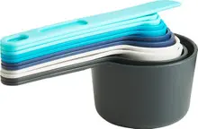 Trudeau - 11 Piece Blue Measuring  Spoon & Cup Set