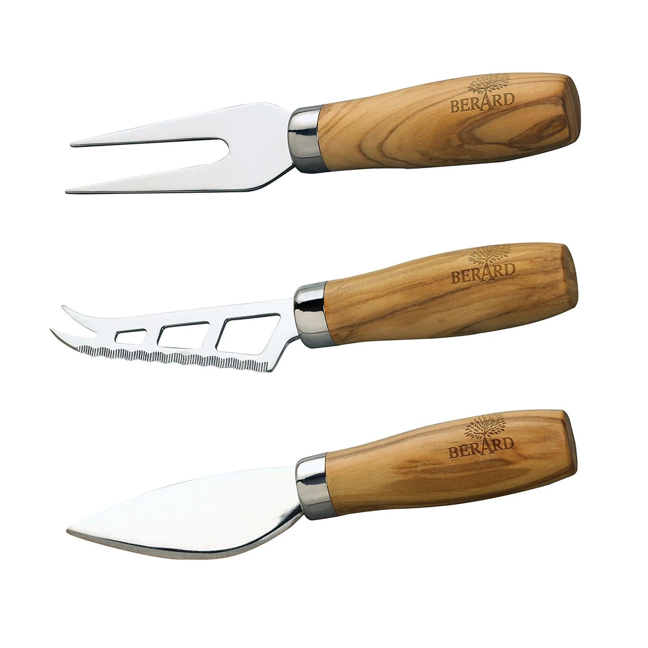 Bérard France - Cheese Knife Set w/ Olivewood Handles - 7421350