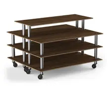Mogogo - Modular 71" x 59" x 47.5" Bamboo / Brushed Brass Small Market W/ Casters - MGCMLB20BBXW