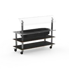 Mogogo - Modular 71" x 29.5" x 58.5" Bamboo / Brushed Brass Classic Chilled Station - MGCMLB16BBXF