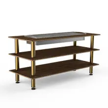 Mogogo - Modular 71" x 29.5" x 95.5" Bamboo / Brushed Brass Heat Table - MGCMLD06BBXF