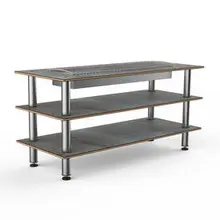 Mogogo - Modular 71" x 29.5" x 95.5" Grey Slate / Brushed Stainless Steel Heat Table - MGCMLD06GSXF