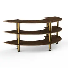 Mogogo - Modular 81.5" x 41" x 35" Bamboo / Brushed Brass Creative Curved Unit - MGCMSX01BBXF