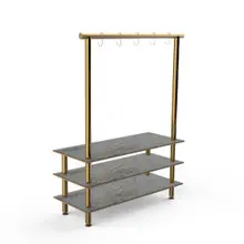 Mogogo - Modular 71" x 29.5" x 95.5" Grey Slate / Brushed Brass Classic Arch Unit - MGCMLA06GBXF