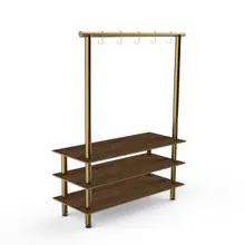 Mogogo - Modular 71" x 29.5" x 95.5" Mango Wood / Brushed Brass Classic Arch Unit - MGCMLA06WBXF
