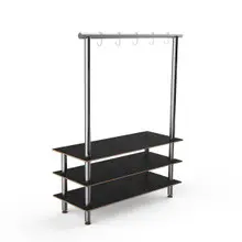 Mogogo - Modular 71" x 29.5" x 95.5" Black Marble / Brushed Stainless Steel Classic Arch Unit - MGCMLA06MSXF