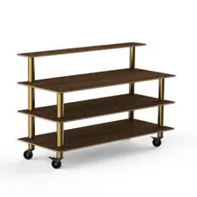 Mogogo - Modular 71" x 29.5" x 47" Bamboo / Brushed Brass Classic Plus Unit W/ Casters - MGCMLB13BBXW