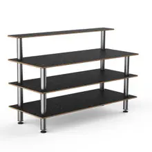 Mogogo - Modular 71" x 29.5" x 47" Black Marble / Brushed Stainless Steel Classic Plus Unit - MGCMLB13MSXF