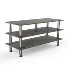 Mogogo - Modular 71" x 29.5" x 35" Grey Slate / Brushed Stainless Steel Midhole Display Unit - MGCMLB09GSXF