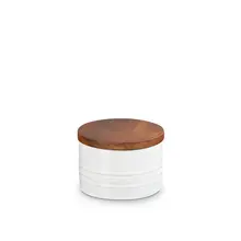Le Creuset - White 0.2L Storage Canister With Wooden Lid