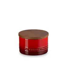 Le Creuset - Cherry 0.47L Storage Canister With Wooden Lid