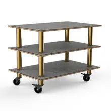 Mogogo - Modular 47" x 29.5" x 35" Grey Slate / Brushed Brass Classic Medium Unit W/ Casters - MGCMLX02GBXW