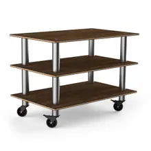 Mogogo - Modular 47" x 29.5" x 35" Mango Wood / Brushed Stainless Steel Classic Medium Unit W/ Casters - MGCMLX02WSXW