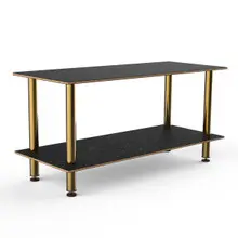 Mogogo - Modular 71" x 29.5" x 35" Black Marble / Brushed Brass Standard Large Unit - MGCMDX01MBXF