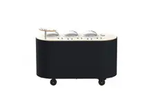 Mogogo - Oval 92" x 90" x 98" Gelato Cart W/ Black Cover - MGCOVC01VXXB