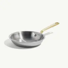 Made In - 8" Stainless Clad 5-Ply Frying Pan With Antique Brass Handle