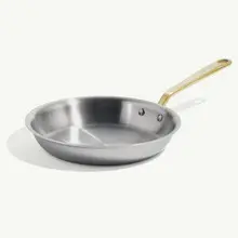 Made In - 10" Stainless Clad 5-Ply Frying Pan With Antique Brass Handle