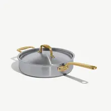 Made In - 3.5QT Stainless Clad 5-Ply Saute Pan With Antique Brass Handle