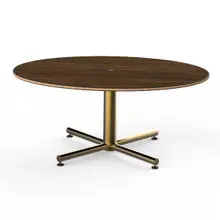 Mogogo - Polo 42.5" x 30" x 18" Bamboo / Brushed Brass Oval Coffee Table - MGCPFV01BBXX