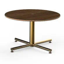 Mogogo - Polo 30" x 18" Bamboo / Brushed Brass Round Coffee Table - MGCPFR01BBXX