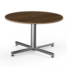 Mogogo - Polo 30" x 18" Mango Wood / Brushed Stainless Steel Round Coffee Table - MGCPFR01WSXX