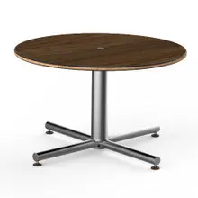Mogogo - Polo 30" x 18" Bamboo / Brushed Stainless Steel Round Coffee Table - MGCPFR01BSXX