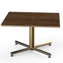 Mogogo - Polo 30" x 30" x 18" Bamboo / Brushed Brass Square Coffee Table - MGCPFS01BBXX
