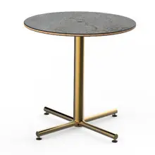 Mogogo - Polo 30" x 29" Grey Slate / Brushed Brass Round Bistro Table - MGCPRR01GBXX