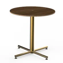 Mogogo - Polo 30" x 29" Mango Wood / Brushed Brass Round Bistro Table - MGCPRR01WBXX