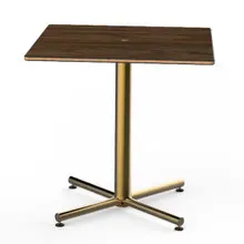 Mogogo - Polo 30" x 30" x 29" Mango Wood / Brushed Brass Square Bistro Table - MGCPRS01WBXX