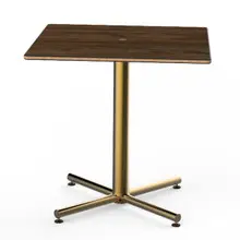 Mogogo - Polo 30" x 30" x 29" Bamboo / Brushed Brass Square Bistro Table - MGCPRS01BBXX