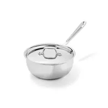 All-Clad - 3 QT D3 Try-Ply Chef's Collection Saucier With Lid