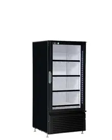 QBD - 25" Black Refrigerator w/ 1 Glass Swing Door - CD10-HC