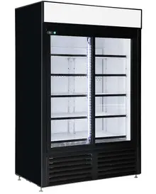 QBD - 52" Black Refrigerator w/ 2 Sliding Glass Doors - CD45-HC