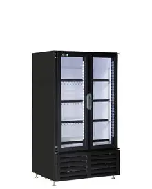 QBD - 31" Black Refrigerator w/ 2 Glass Swing Doors - CD3055-HC