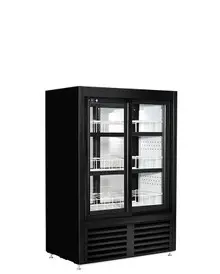 QBD - 40" Black Pass-Thru Refrigerator w/ 4 Sliding Glass Doors - CD3354CPT-HC