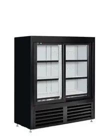 QBD - 47" Black Refrigerator w/ 2 Sliding Glass Doors - CD4154-HC
