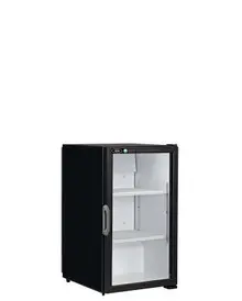 QBD - 20" Black Countertop Refrigerator w/ 1 Glass Swing Door - DC6-HC