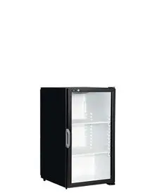 QBD - 21" Black Countertop Refrigerator w/ 1 Glass Swing Door - DC7-HC