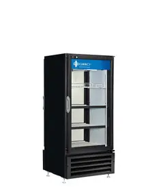 QBD - 25" Black Pass-Thru Refrigerator w/ 2 Glass Swing Doors - DC10PT-HC