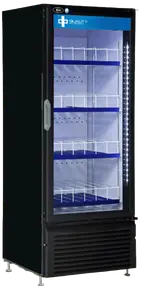 QBD - 25" Black Refrigerator w/ 1 Glass Swing Door & Organizer Shelves - CD12-HC/GR